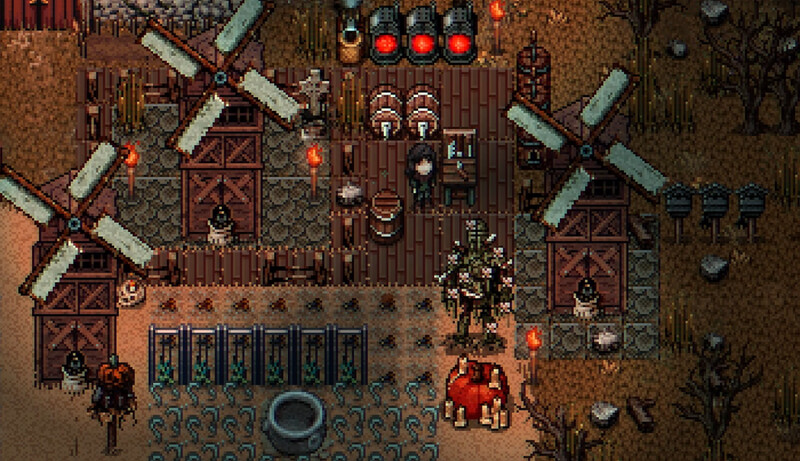 The farm work area